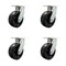 Service Caster 8'' Extra Heavy Duty Phenolic Wheel Swivel Caster Set with 2 Swivel Locks, 4PK CRAN-SCC-KP92S830-PHR-BSL-2-S-2 - alternate 1